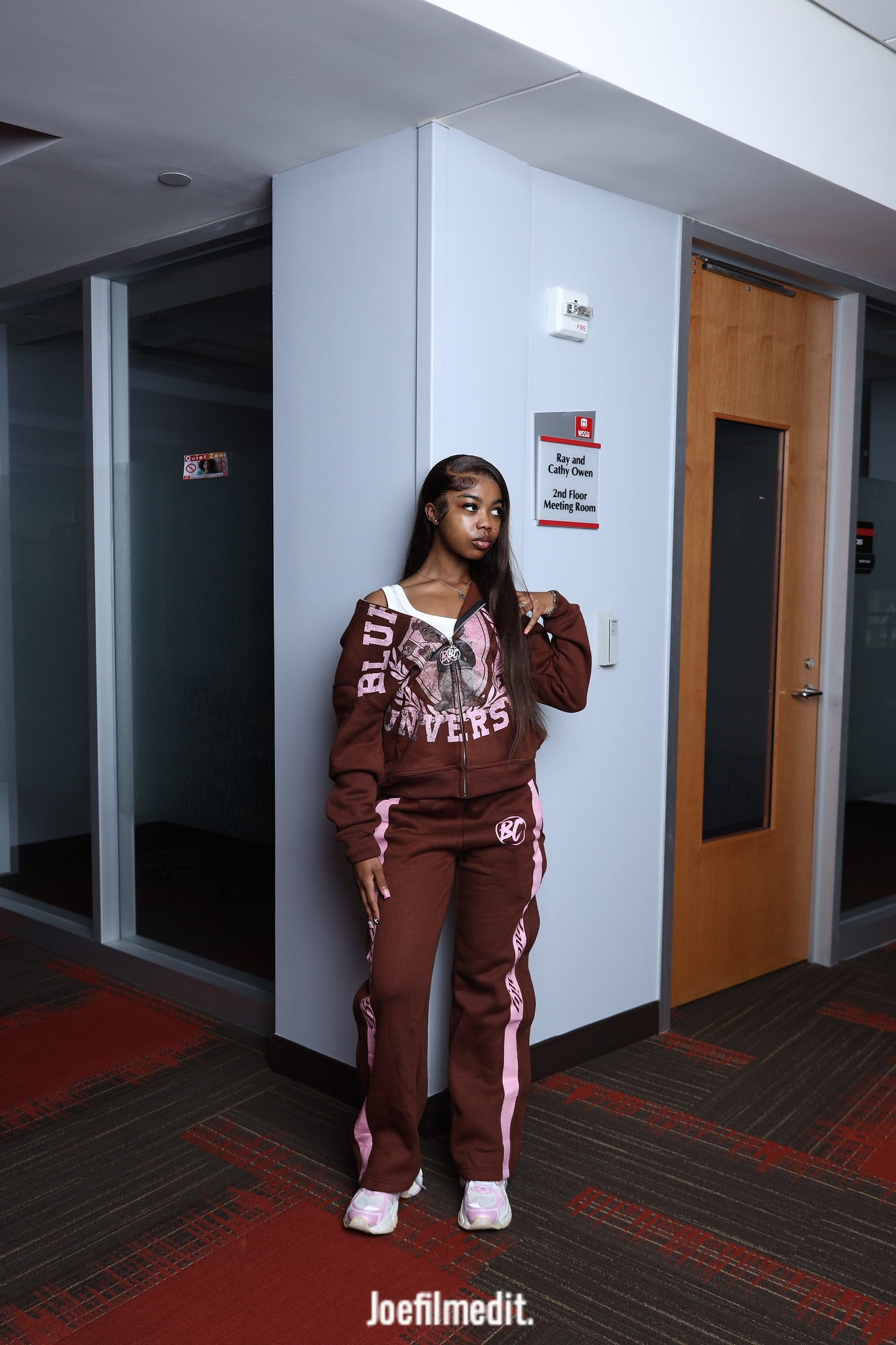 Brown & Pink University Hoodie