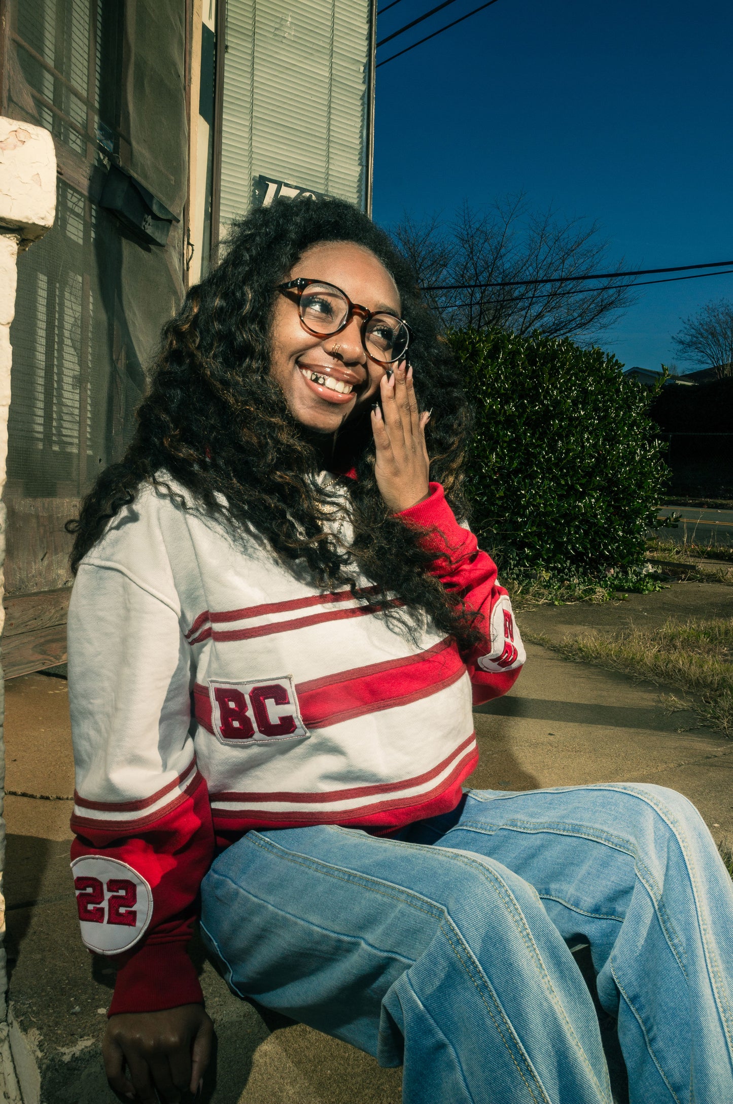 WHITE CHERRY BC RUGBY POLO