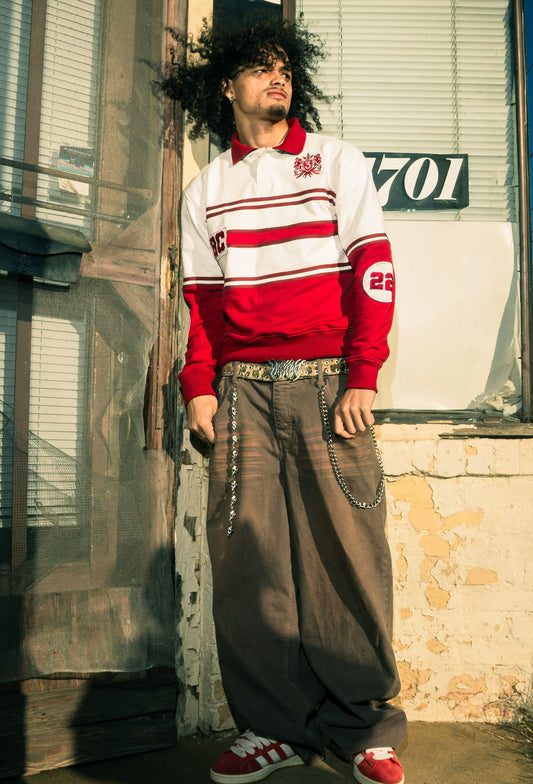 WHITE CHERRY BC RUGBY POLO